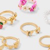 Girls' 8pk Flower and Butterfly Ring - art class™: Acrylic Band Rings, Size 5, 20mm Diameter - 3 of 3
