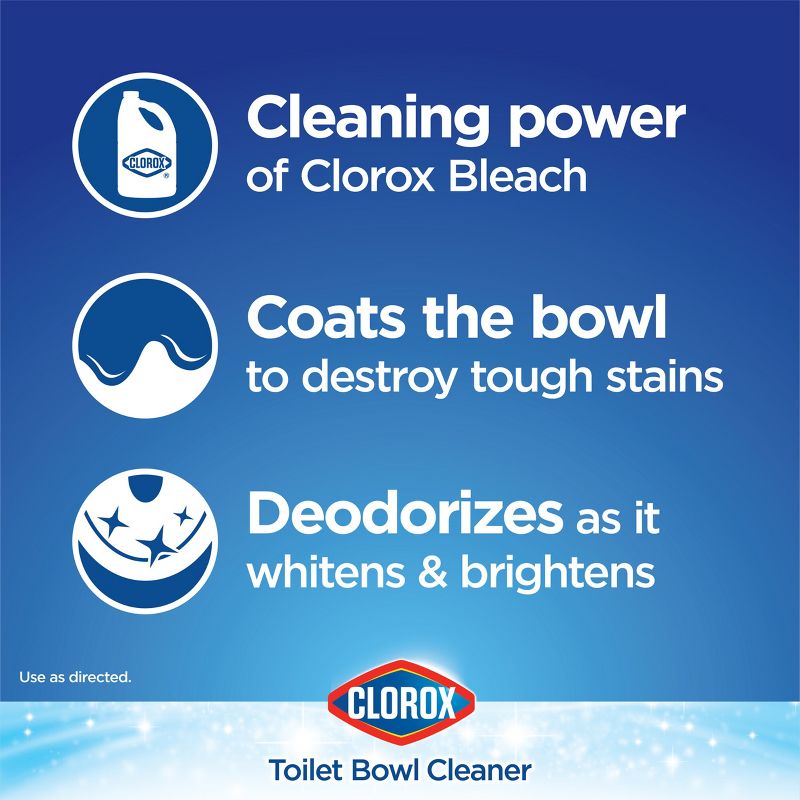 Clorox Rain Clean Toilet Bowl Cleaner with Bleach - 24oz/2ct, 5 of 14