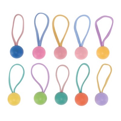 Unique Bargains Women's Creativity Cute Hair Ropes Assorted Color 10 Pcs
