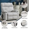 Oversized Chenille Power Lift Recliner Chair with Heat & Massage, Dual Motor Infinite Position, 8-Point Vibration, Lumbar Heating, Cup Holders - 2 of 4