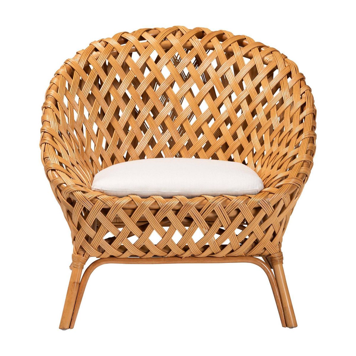 bali & pari Robista Natural Rattan Accent Chair Light Honey