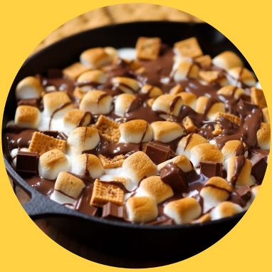 Peanut butter s’mores skillet dip