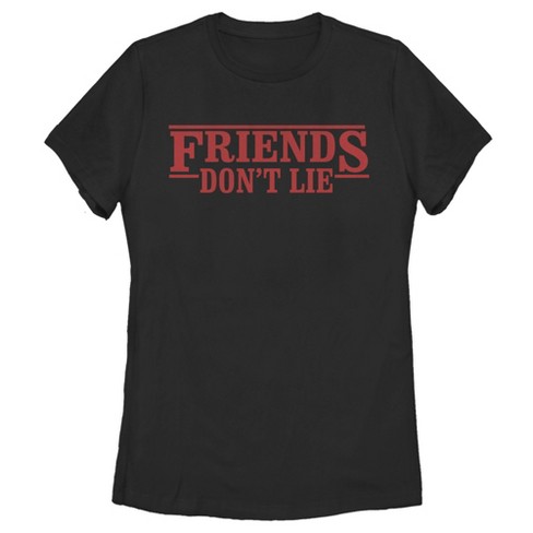 Women's Stranger Things Don't Lie Logo Style T-shirt - Black - X Large ...