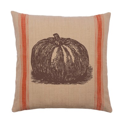 C&F Home 20" x 20" Pumpkin Feed Sack Feed Sack Throw Pillow