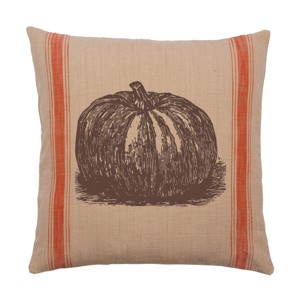 C&F Home 20" x 20" Pumpkin Feed Sack Feed Sack Throw Pillow - 1 of 4