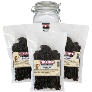 Wild Bill's Black Peppered Beef Jerky Three-Bag Starter Kit (three 15oz bags and 1 jar) - 1 of 4