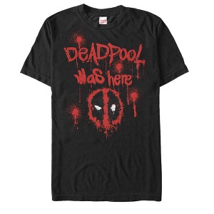 Men's Marvel Deadpool Was Here T-Shirt - 1 of 4