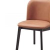 19.88" Eliora Dining Chair Camel Polish Microfiber and Black Finish - Acme Furniture: Upholstered, Armless, Wood Frame - 4 of 4