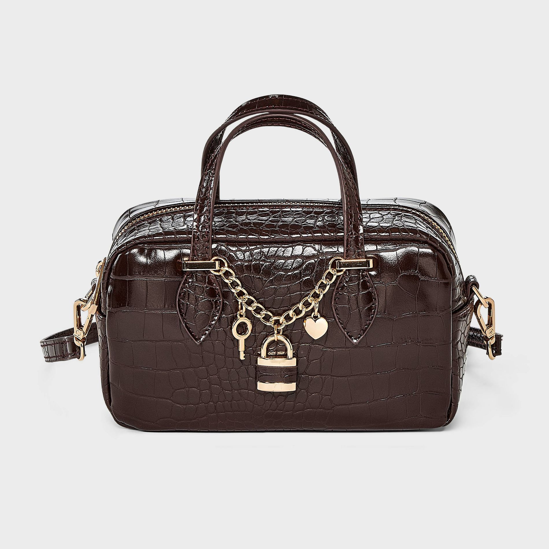 Small Satchel Crossbody Bag - A New Day™ Brown
