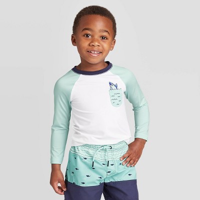 baby boy white rash guard