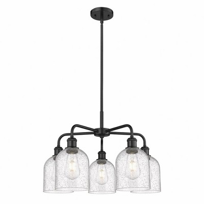 Bella - 5 Light Stem Hung Chandelier In Industrial Style-15 Inches Tall and 23.5 Inches Wide