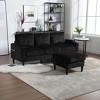 NicBex 3-Seater Chenille Sofa Couch with Removable Storage Ottoman & Cup Holders,Upholstered Sleeper Sofa for Living Room,Bedroom - 4 of 4