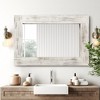 2 Pieces 36 In.H X 24 In.W Brown Solid Wood Wide Edge Hollow Right Angle Rectangular Hanging Mirror Frame Wall Mirror - 2 of 4