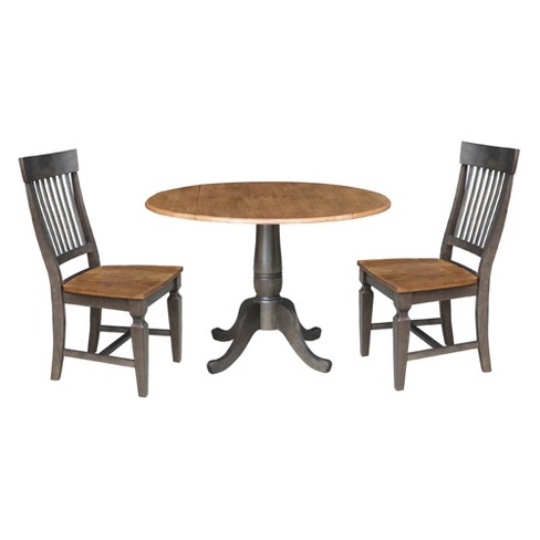 Round dining table with 2 2024 leaves