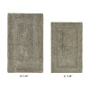 Lux Premium 100% Cotton Tufted Solid Reversible 2 Piece Bath Rug Set – Ultra-Soft, Water-Absorbent, Durable, Machine Washable Bathroom Rug - 2 of 4