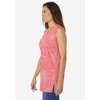 Woman Within Plus Size Perfect Printed Sleeveless Shirred V-Neck Tunic - 4 of 4
