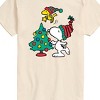 Men's - Peanuts - Snoopy Woodstock Christmas Tree Short Sleeve Graphic T-Shirt - 2 of 4