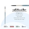 Mimik Professional Watercolor Brushes - Rigger Set of 3 - Synthetic Squirrel Hair - Natural Bristle Artist Brushes for Watercolors, Gouache & Acrylics - 2 of 4