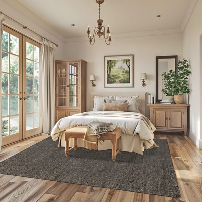 Charcoal Handmade Jute Blend 2' x 3' Area Rug