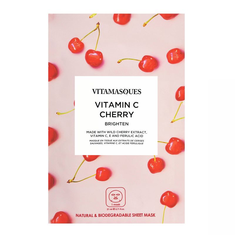 Vitamasques Vitamin C Cherry Sheet Mask - 0.71 fl oz, 1 of 7