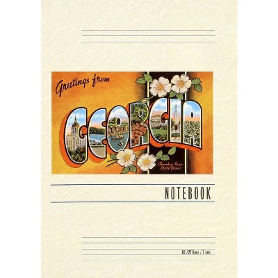 Vintage Lined Notebook Greetings from Georgia - (Paperback)