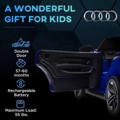 12V Dark Blue Audi RS E-tron GT Kids Ride-On Car