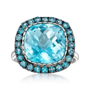Ross-Simons 8.90 ct. t.w. Sky and London Blue Topaz Ring in Sterling Silver - 1 of 4