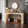 Hommoo 55-Inch Farmhouse 2-Tier Console Table with LED Lights - 2 of 4