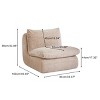 GDFStudio Emmie Modern 40.5" Compressible Fabric Upholstered Single Sofa, Khaki - 3 of 4