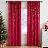 Christmas Curtains for Living Room Gold Foil with Xmas Tree Grinch Pattern Thermal Insulated Velvet Drapes,2 Panels - 2 of 4