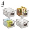 mDesign Large Steel Kitchen Organizer Basket with Label Slot - 2 of 4