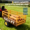 Lawn Mower Trailer ATV Dump Cart Tow Behind, Heavy Duty Steel Garden Utility Trailer with Removable Sides for Yard Lawn - 3 of 4