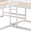 NicBex Full over Twin Bunk Bed Wooden Fourfold Bed Frame with Slide, Ladder and Full Length Guardrail, No Box Spring Required - 4 of 4