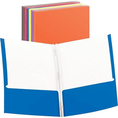 Enday Paper 2-pockets Folders With 3 Prongs, 24 Pack : Target