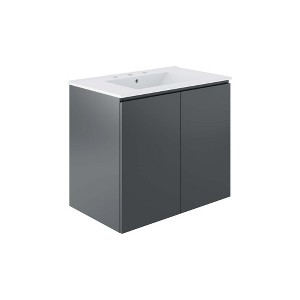 Modway Bryn 30Inch Wall-Mount Bathroom Vanity - 1 of 4