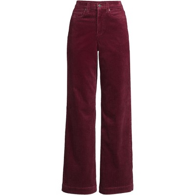 Lands' End Women's High Rise Wide Leg Corduroy Pants : Target