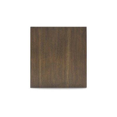 Rustic Brown Wood End Table with Storage Cabinet