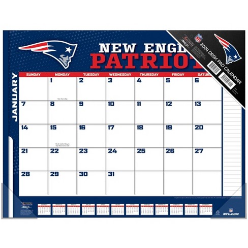 TURNER SPORTS New England Patriots 2022 22X17 Desk Calendar (22998061543)