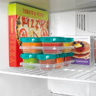 12-Piece Clear BPA-Free Plastic Baby Food Storage Set