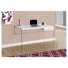 Tempered Glass Computer Desk - Glossy White - EveryRoom - image 2 of 4