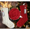 Aoibox 4 Pack 18 Inch Large Knit Christmas Stockings Burgundy Red and White Soft Acrylic Holiday Decor for Fireplace or Mantel - 3 of 4
