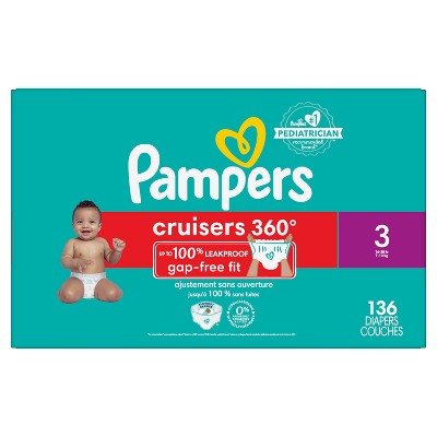 Pampers Cruisers 360 Diapers - (Select Size and Count)