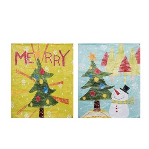 Transpac Paper Art Decor Set of 2 Christmas Home Decorations - 1 of 1