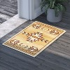 Emma and Oliver Olefin Accent Rug with Southwestern Geometric Arrow Design and Natural Jute Backing - 2 of 4