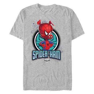 Men's Spider-Man: Into the Spider-Verse Peter Porker  T-Shirt - Athletic Heather - 3X Big Tall