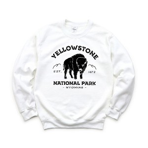 Simply Sage Market Women's Graphic Sweatshirt Vintage Yellowstone National Park - 1 of 2