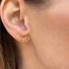 Adornia 14k Gold Plated Curved Flowers Earrings - 2 of 4