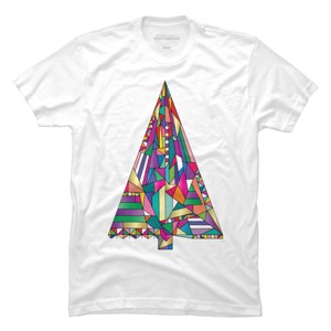 Men's Design By Humans Christmas tree abstract By xgdesign T-Shirt - 1 of 4