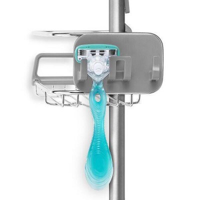 Adjustable Stainless Steel and Aluminum Shower Caddy with Suction Mount