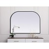Elegant Lighting Metal Frame Arch Mirror 40x30 Inch in Black - 2 of 4